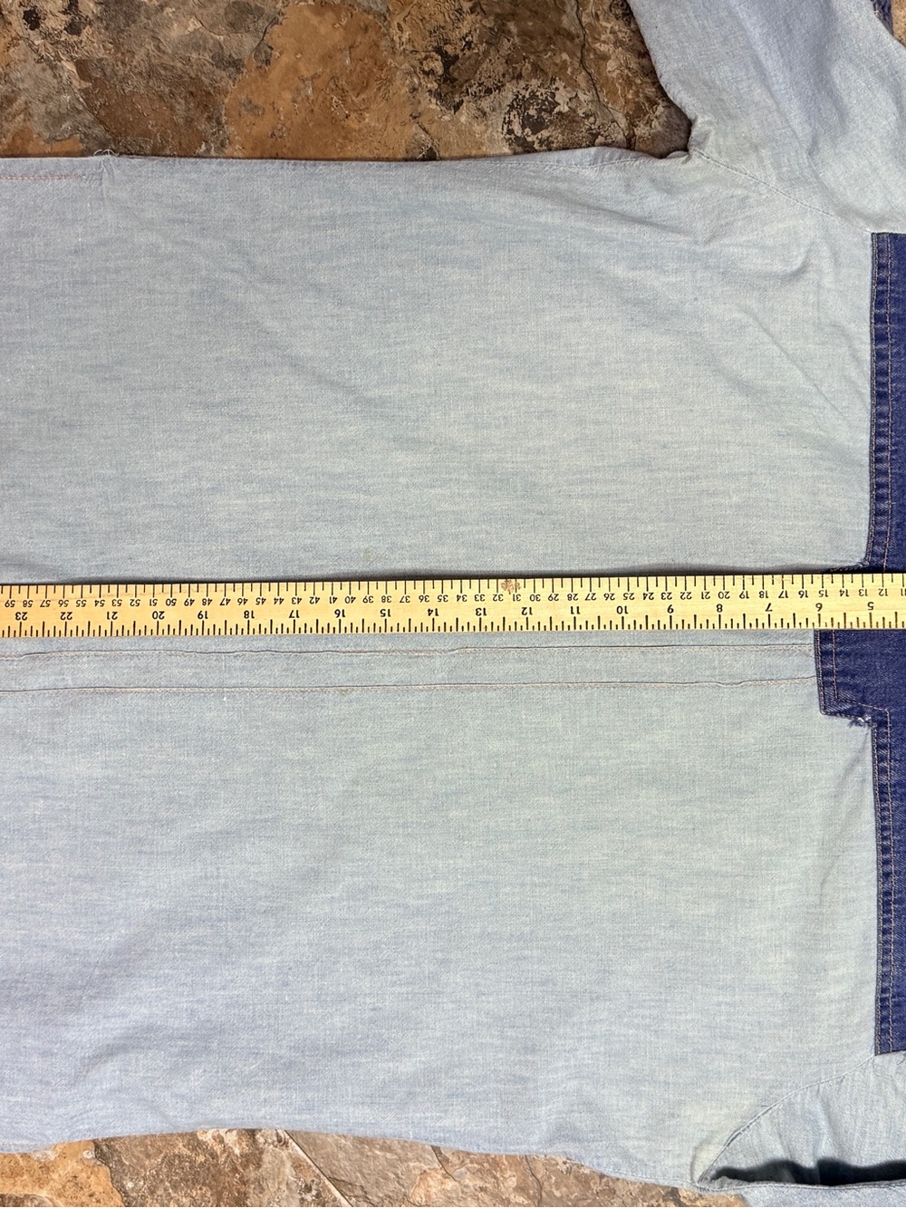 Vintage BodyGear denim embroidered snap front western style shirt - Picture 5 of 15